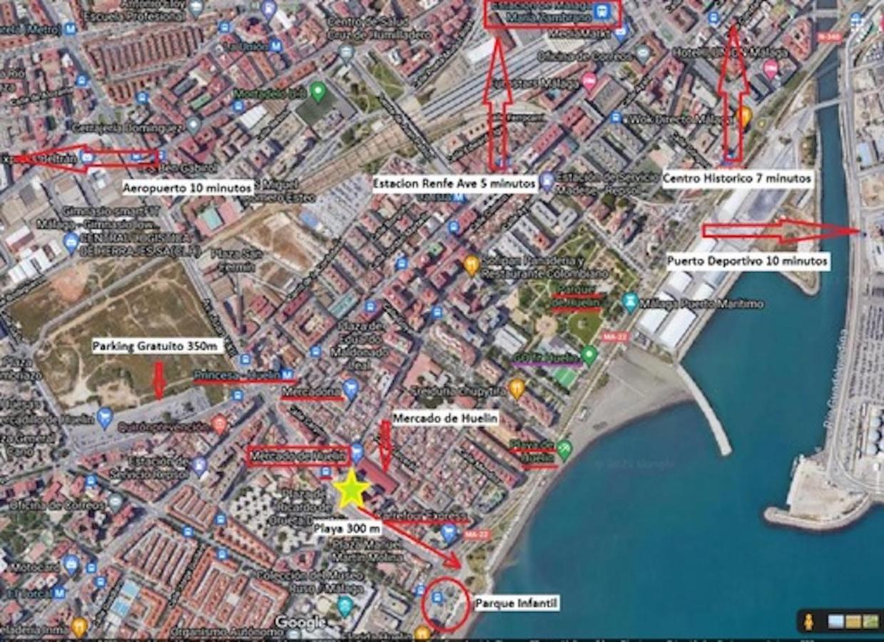 Apartment Holidays2malaga Princesa 3 Dormitorios, Vistas Al Mar Y Montana, Terraza Y A 200m A La Playa Malaga